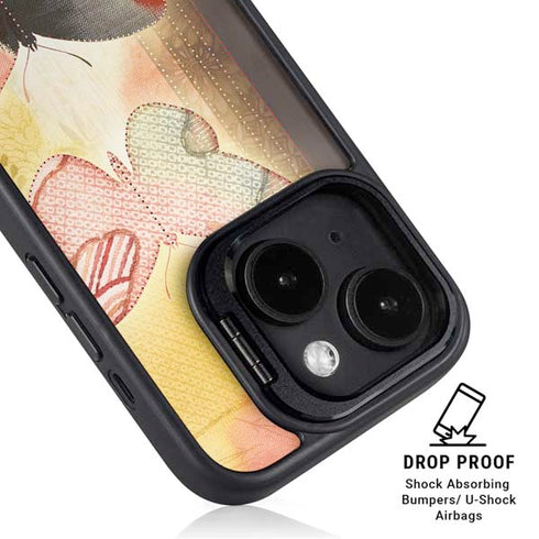 Haiku Butterfly iPhone 15 Kickstand Case